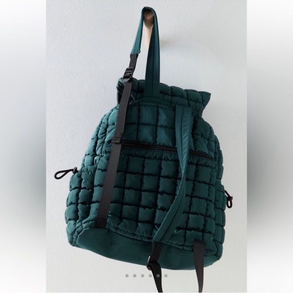 NWT Free People Movement | Quilted Hiker Backpack In Teal/Turquoise - Picture 4 of 16